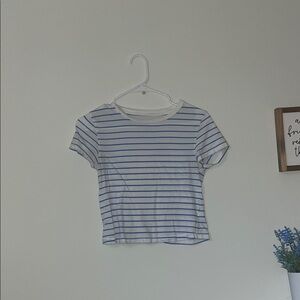 Blue and White Striped T-Shirt